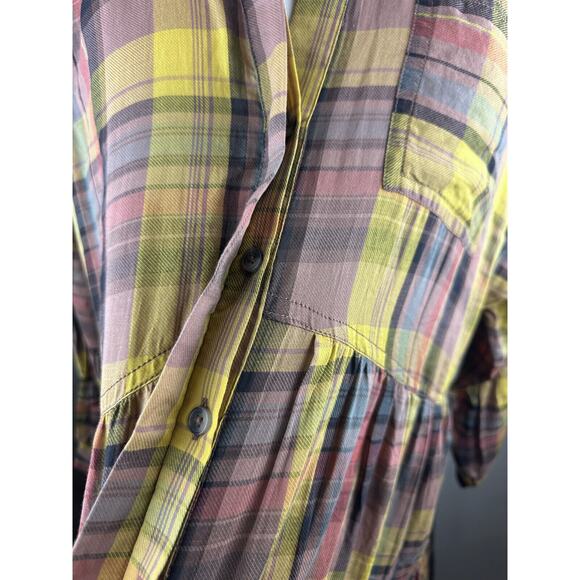 NWT Anthropologie Pilcro Long Sleeve Tiered High Low Dress Oversize Plus Size 2X - Picture 8 of 16